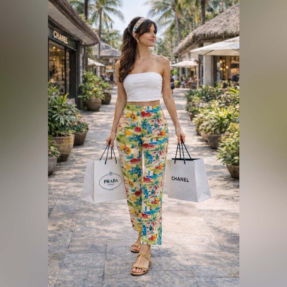 Resortwear Tropical Hawaiian Wrinkle-Free Pants - NWOT